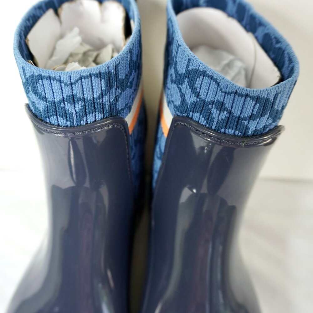 Coach Rivington Blue Rain Booties Ankle Boots Outdoor Garden Work Shoes New Sz 8 - Picture 8 of 10